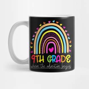 Rainbow 9th Grade Where The Adventure Begins Mug